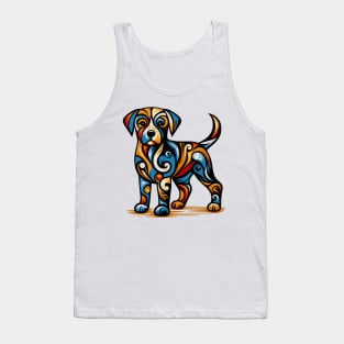 Pop art dog illustration. cubism illustration of a dog Tank Top